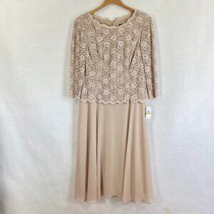 Alex Evenings Formal Dress Mother Of The Bride Cocktail Holiday Mature NWT 14